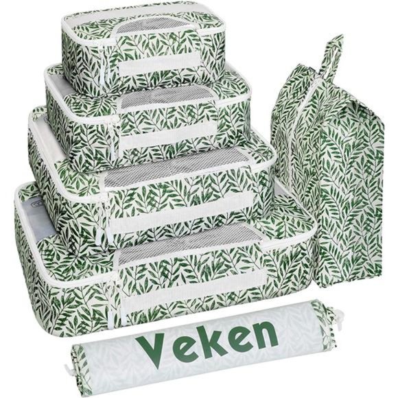 6 Pc Set Packing Cubes Luggage Packing Organizers for Travel Accessories - Picture 1 of 6